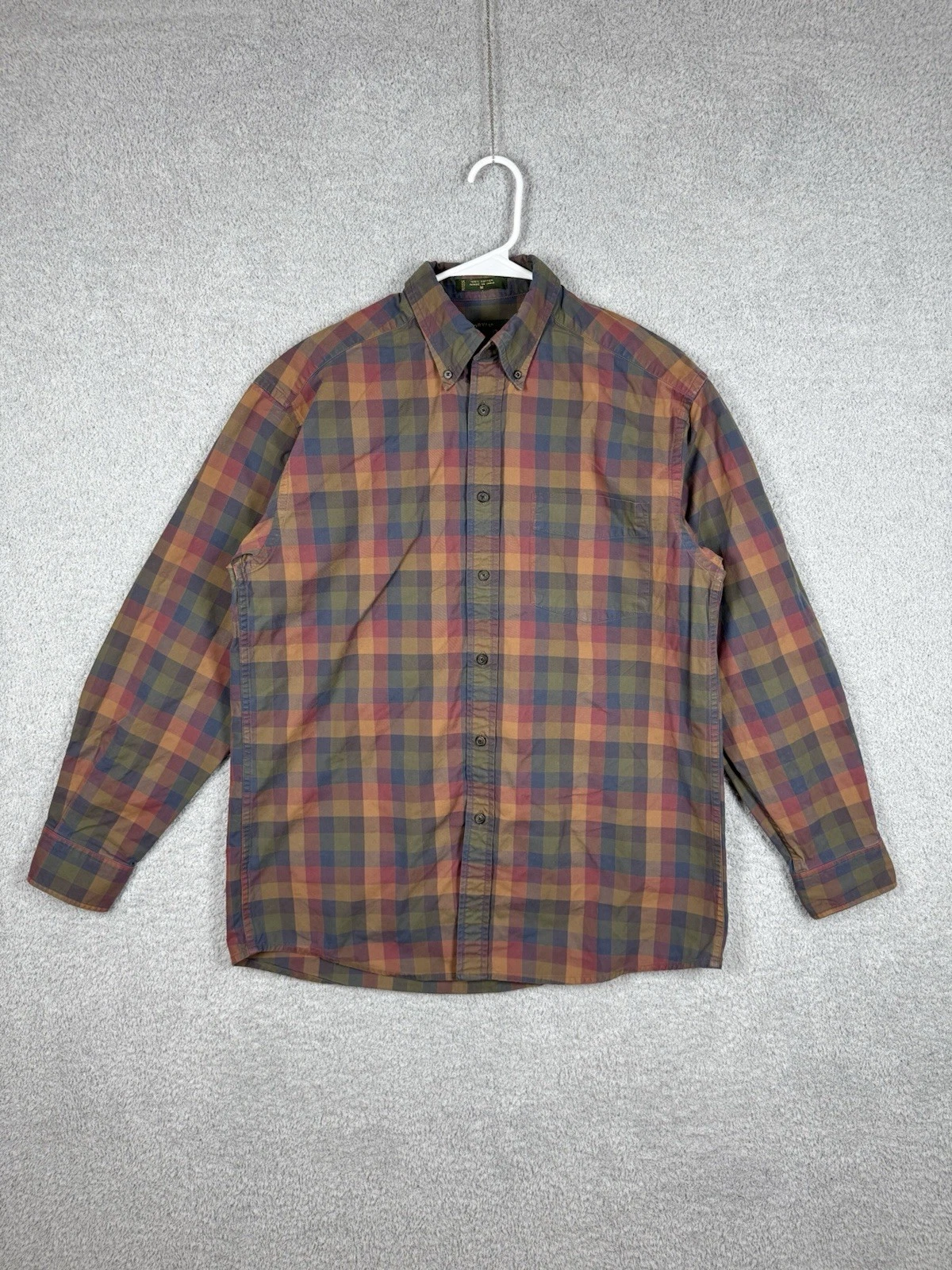 Orvis Signature Collection Shirt M Plaid Button Down Long Sleeve Cotton