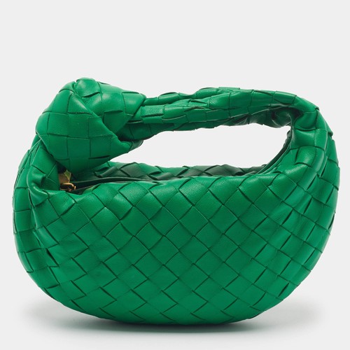 Bottega Veneta Jodie Green Intrecciato Leather Hobo