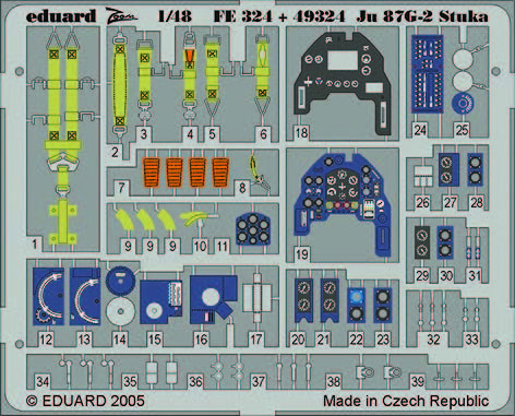 Eduard Accessories Fe324 - 1:48 Ju 87G-2 Stuka - ÄTzsatz - Neu-image