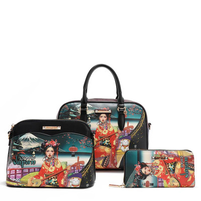 SET17116 AKIKO LA BELLEZA 3 PIECE SET (Handbag, Crossbody, Wallet)