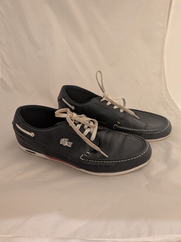 LACOSTE Men's Sport DREYFUS Blue Leather Sneaker US Size 12