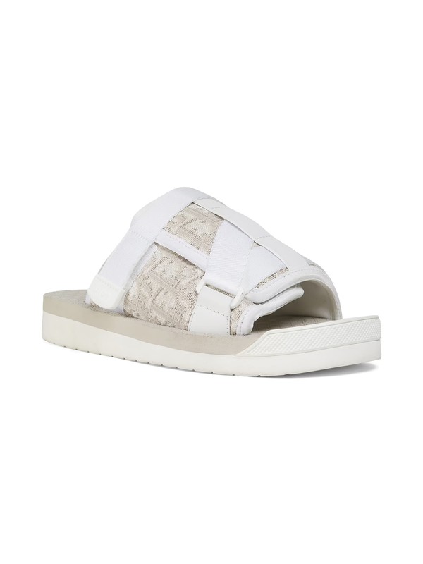 100%AUTH NEW MEN CHRISTIAN DIOR ALPHA OBLIQUE PLATFORM WHITE SANDALS EUR 41/US 8