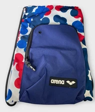 Arena Team Sack Allover Drawstring Shoulder Sports Swim Bag Unisex Polka Dot NEW