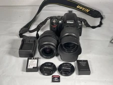 Nikon D40 Camera Kit 18-55mm and 55-200mm Charger Battery