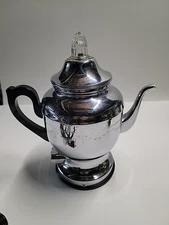 VTG FARBERWARE ELECTRIC DECO COFFEE PERCOLATOR POT #108 WORKS