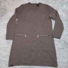 Tahari Dress Sweater Womens XL Sheath Merino Wool Faux Pockets Comfort Cozy