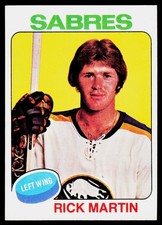 Rick Martin, 1975-76 Topps, #175, Buffalo Sabres,