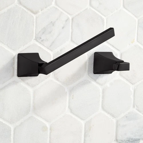 477020 Vilamonte Wall Mounted Pivoting Toilet Paper Holder - Matte Black - Picture 9 of 9