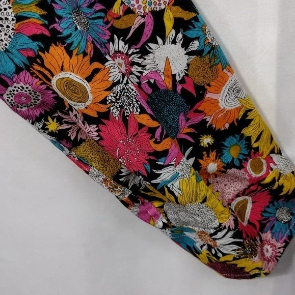 Camisa de Vestir Floral Tunevuse Para Hombres S Multicolor Boho Retro Años 90 Y2K Fiesta Artística Foto 3 de 4