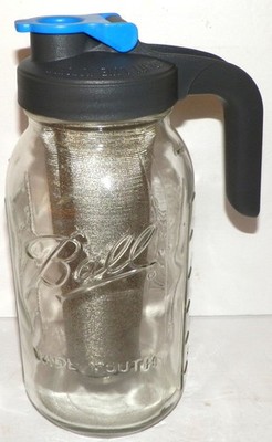 County Line Kitchen Cold Brew Mason Jar Iced Coffee/Tea Maker BALL Glass 64oz 
