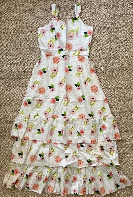 New Chasing Fireflies Girls Flower Maxi Dress 12 NWOT
