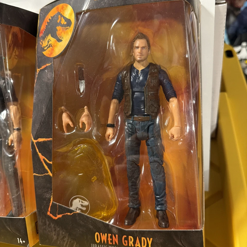 Lote de figuras Mattel Jurassic World Amber Collection 6" Ian Malcolm & Owen Grady Foto 2 de 4