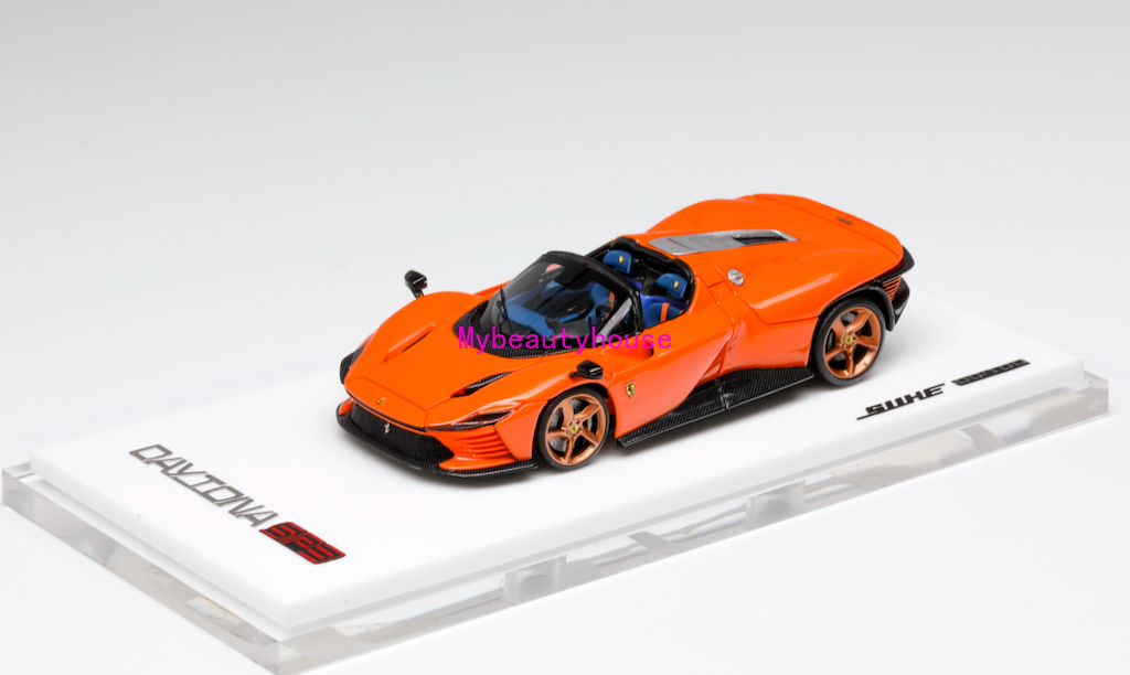 SUHE 1:64 Orange SP3 Daytona Convertible Sports Model Diecast Resin Car