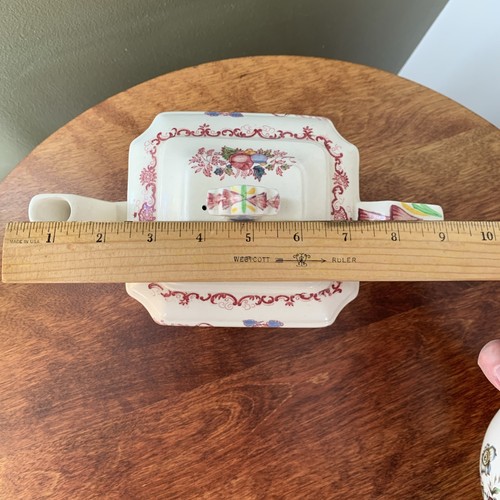 Vintage Mason’s Ironstone rot bunt Obstkorb Teekanne - Bild 16 von 16