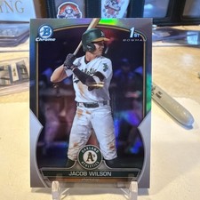 Jacob Wilson 2023 1st Bowman Draft Chrome Prospect Refractor Athletics 🔥⚾️🔥
