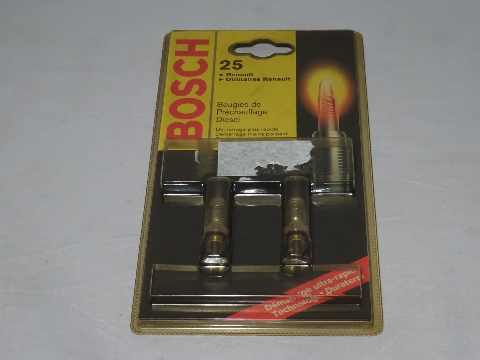 Bougies de préchauffage Bosch 0250202912 pour Renault Clio et Megane 1.9D