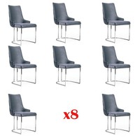 Esszimmer StüHle Lehnstuhl Essgarnitur Garnitur 8X Stuhl Set Gruppe Chesterfield