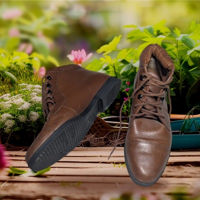 LAND ROVER Hiking THOM MCAN Leather Boots Brown Walking Boots Booties Women's 7