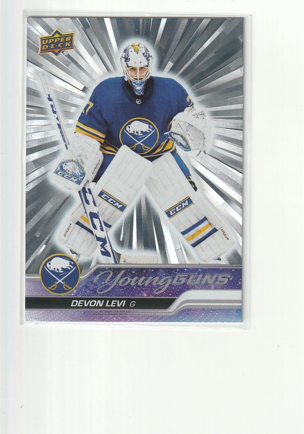 2023-24 Upper Deck Series 1 Young Guns Silver Outburst Devon Levi SP