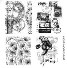 Unmounted Rubber Stamp Plate, Unmounted/Uncut Pink Rubber Stamps