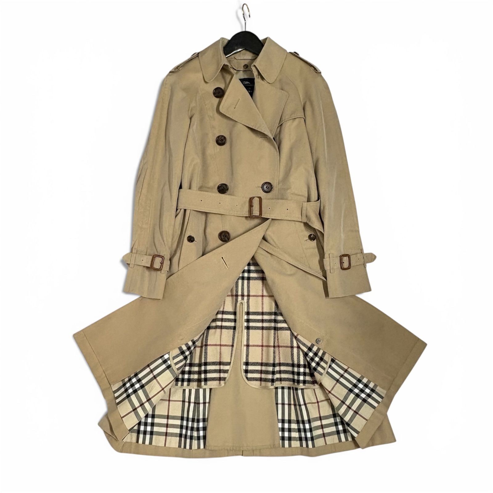 Burberry   London Trench Coat with Liner Cotton Gabardine Long Honey Beige Nova