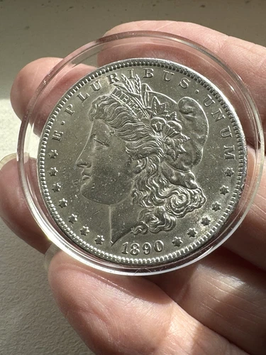 1890-S Morgan Silver Dollar 90% Silver Encased VG To VF Silver $1 US Coin