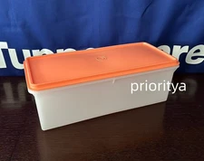 Tupperware Jumbo Bread Server Keeper Container 5.6L White and Orange Seal New