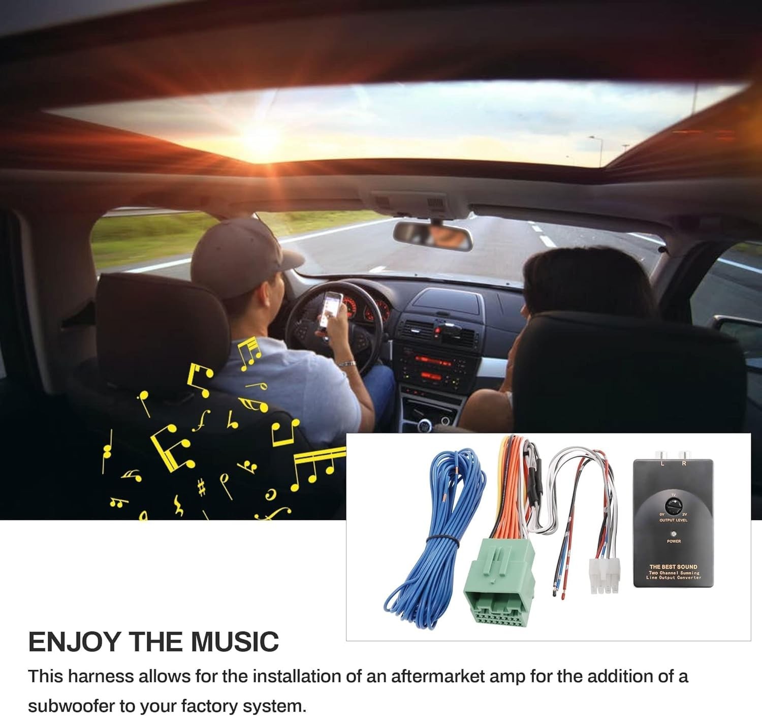 NuIth Add Amp Amplifier Subwoofer Interface Kit Fit for 2014-2021 GM Vehicles