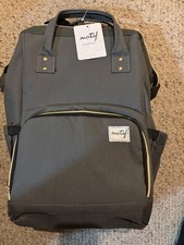 Motif Medical Breast Pump Backpack Insulated Diaper Bag Travel Organizer Gray