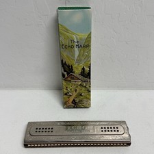 Hohner The Echo Harp Harmonica Double Sided Bell Metal Reeds Germany w/ Box