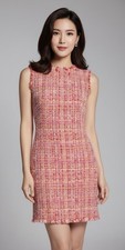 Alexander McQueen Women’s Medium Pink Tweed Dress Good Condition