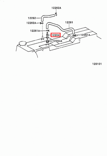 Genuine Toyota LandCruiser 105 Series FZJ 1FZ 4.5 Petrol PCV Valve - Picture 5 of 7