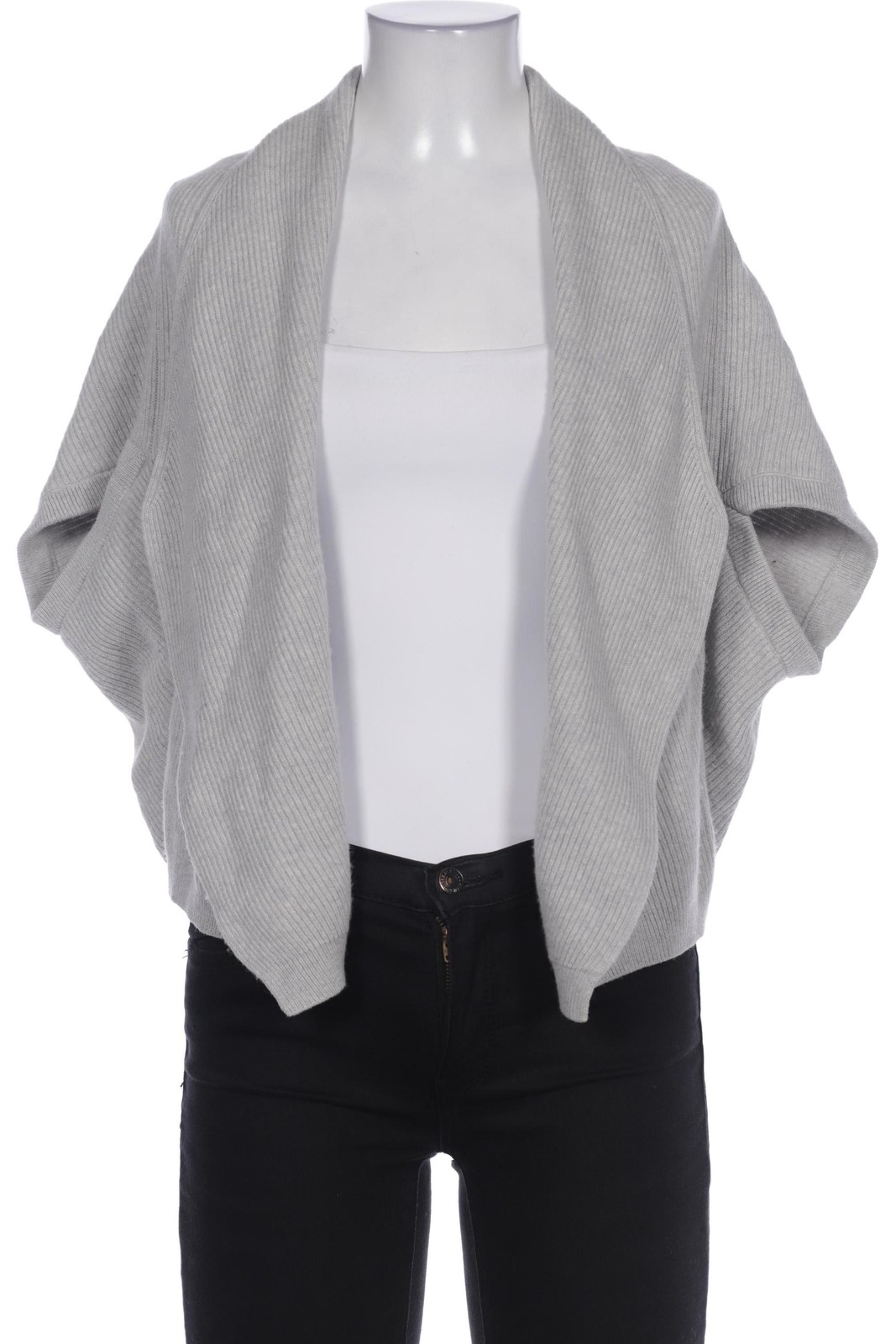 COS Strickjacke Damen Cardigan Jacke S Wolle Baumwolle Grau