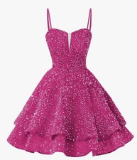 Homecoming Dresses Sequin - Short for Teens Prom Dress Sparkly Cocktail Party