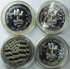 VINTAGE .999 SILVER ROUND LOT! 4 TOTAL PIECES! SPECTACULAR! UNREAL! NR #P1977