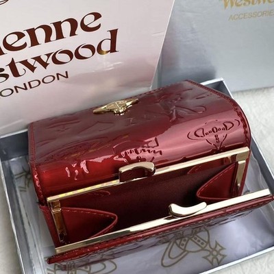 Vivienne Westwood Gamaguchi Trifold Wallet Color Red orb Enamel | eBay