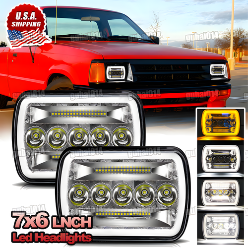 Pair 5x7 / 7x6 LED Headlights Hi-Lo Projector For Western Star 4700SF (2012-2023) – DOT/SAE