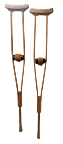 Vintage Wooden Crutches - Up to 350 Pounds Tall  Adjustable 53" Max Height 