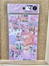 Washi Sticker 3 Sheets For Journal, Scrapbook, Decoration, Collage Or Craft