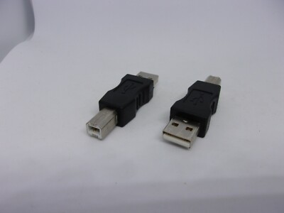 2 x Pack Lot USB Type A Male to B Male Printer Port Cable Converter Adapter Plug
