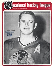 1970 DOUG JARRETT (DEC. 2014) AUTOGRAPHED NHL MAGAZINE COVER 8 X 10  !!