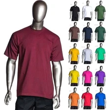 1 New Pro Club S-3XL Heavy Weight T-Shirt Plain Tee Pro Club Color Blank 1PC