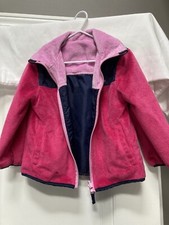 Girls Osh Gosh Reversible Fleece Jacket Size 3T
