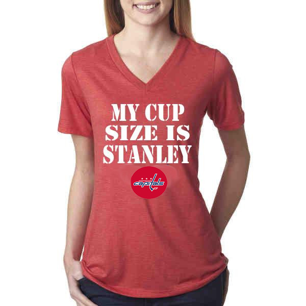 Stanley Cup Washington Capitals Hockey size Champions t-shirt  Ladies v-image