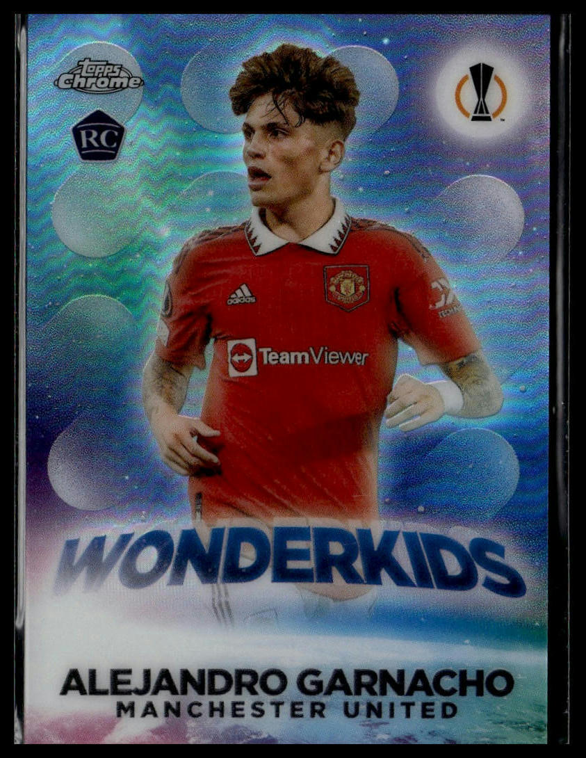 2022-23 Topps Chrome UEFA Club Competitions #W-10 Alejandro Garnacho Wonderkids