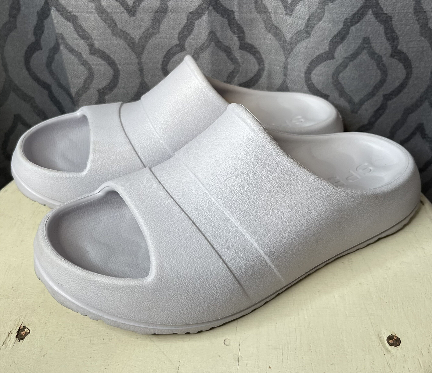 APL sperry float slide sandalo viola chiaro lavanda scarpe slip on piscina donna 6 A