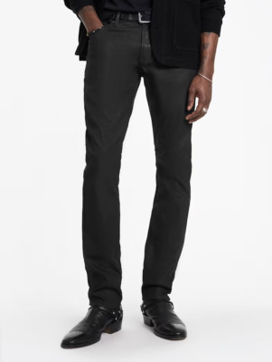 John Varvatos Slim Fit Waxed Coated Jeans MSRP $248 BLM