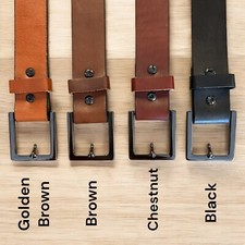 leather belt, premium leather, choose belt color, gun metal finish speed buckle,