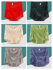 Women High Waisted Briefs Tummy Control Girdles Lace Shaper Panties Briefs