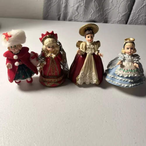4 Madame Alexander Little Women Hallmark Christmas Ornaments 1996-1999